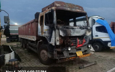Bharat Benz 3123 (2016)-Hubli,Karnataka, (WITHOUT RC) FIRE