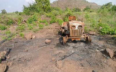 MAHINDRA SWARAJ 717 BSIIIA (2022)-KHAMMAM,TELANGANA, (WITHOUT RC) FIRE