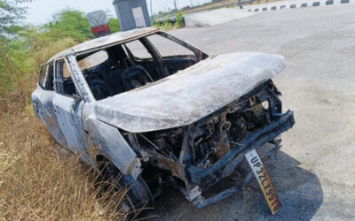 MAHINDRA XUV 300 (2021)-FARRUKHABAD,UTTAR PRADESH, (WITHOUT RC) FIRE