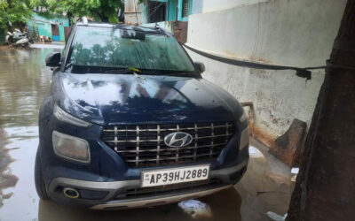 HYUNDAI VENUE (2021)-VIJAYAWADA,ANDHRA PRADESH, (WITH RC) FLOOD