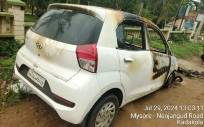 HYUNDAI Santro 1.1 MT Magna (2018)–MYSURU,KARNATAKA, (WITHOUT RC) FIRE