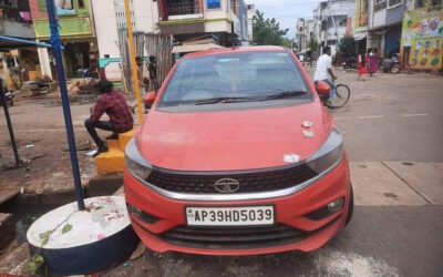 TATA TIAGO (2020)VIJAYAWADA,ANDHRAPRADESH, (WITH RC) ANDHRA PRADESH FLOOD