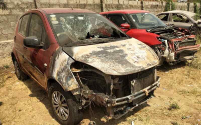 MARUTI RITZ VXI BS IV (2014)HYDERABAD,TELANAGANA, (Without RC) FIRE